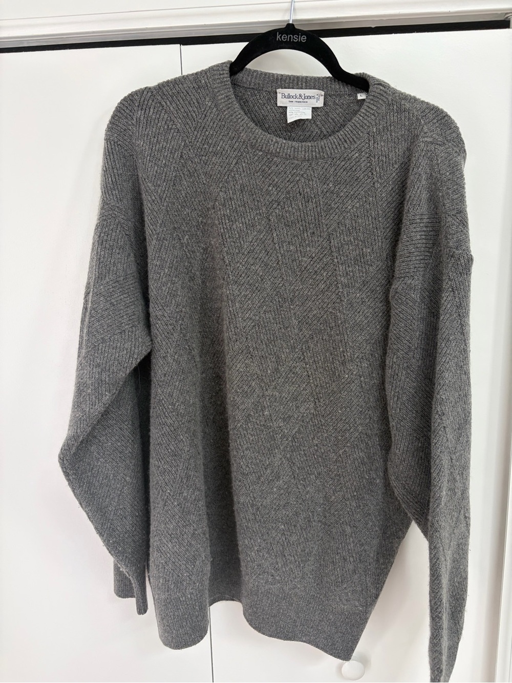 Bullock & Jones Men's Gray Crewneck Sweater